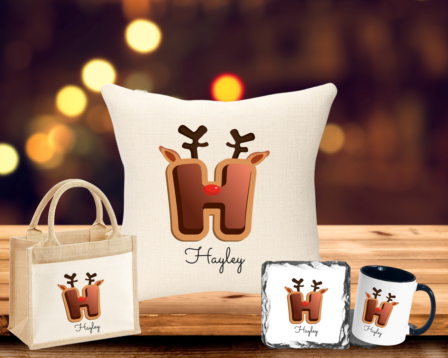 Letter with Name Brown Raindeer Bundle