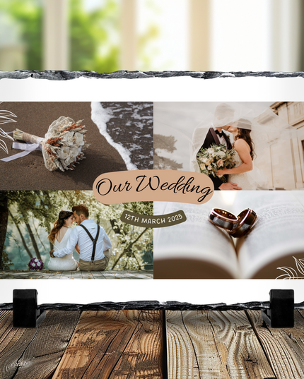 Our Wedding Photo Slate 19x29cm - Demo Design Gifts