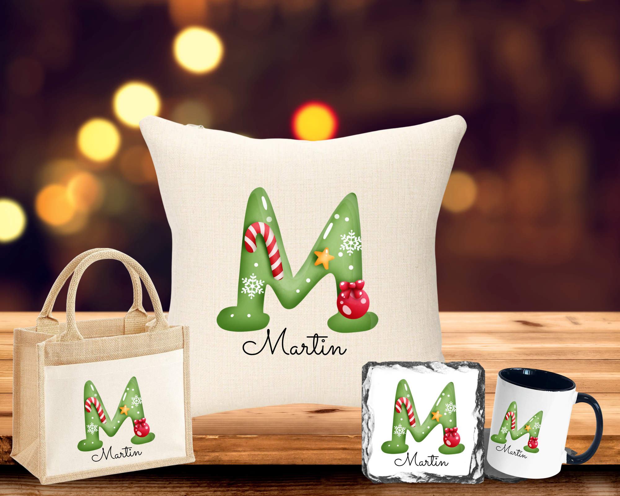 Letter with Name Green Elf Bundle