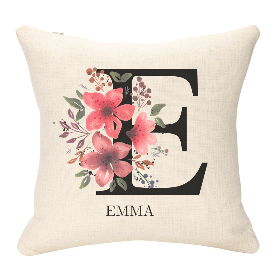 Letter and Name Black Version Personalised Cushion