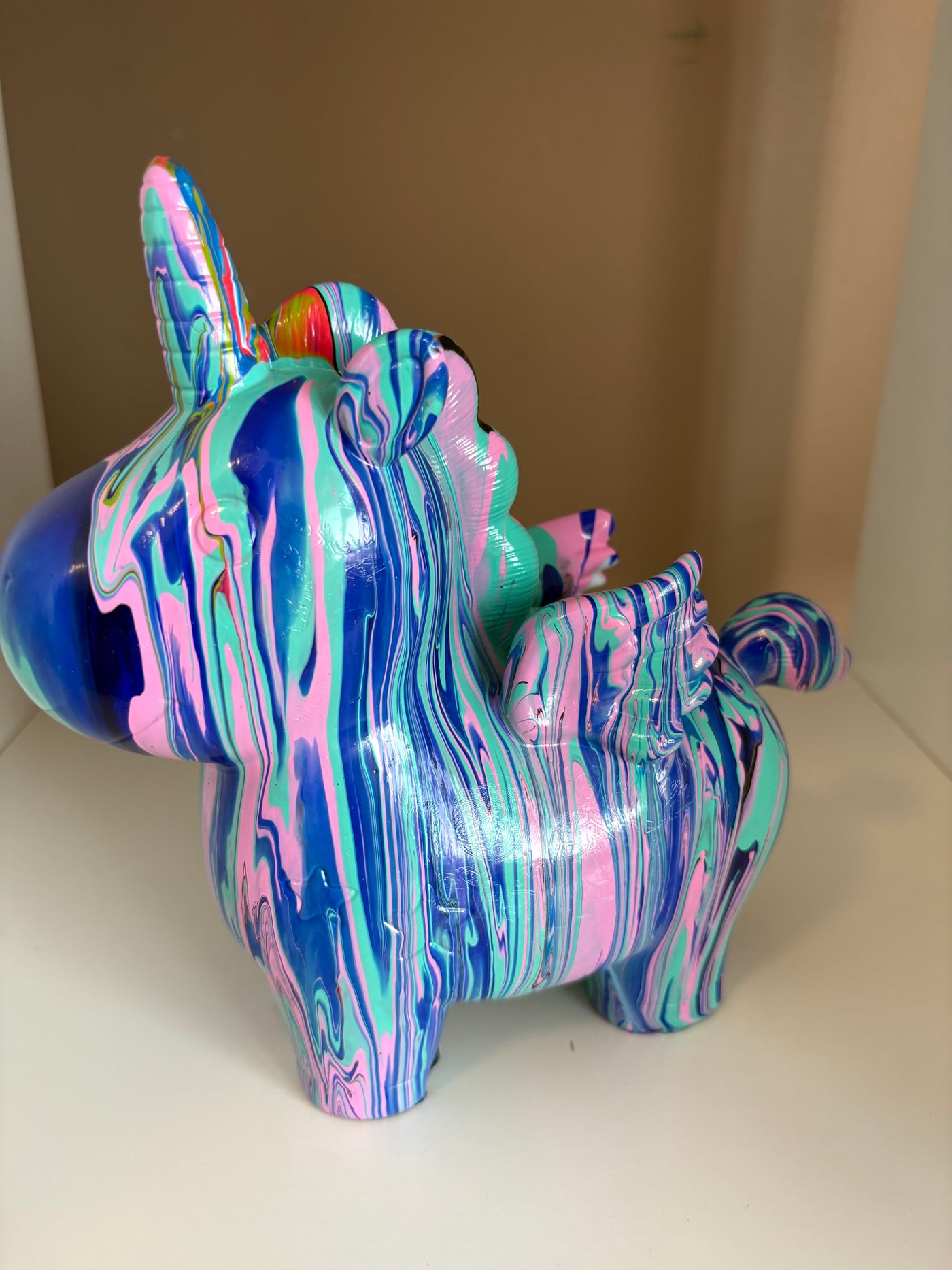 Unicorn Money Box Acrylic Pouring Figure
