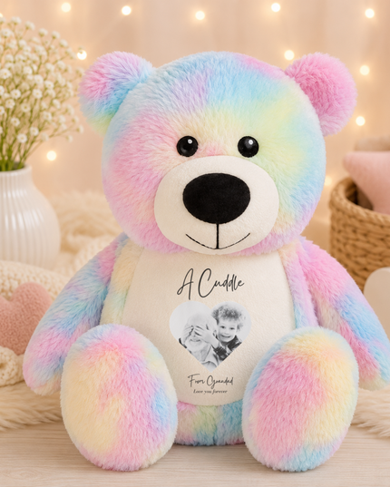 A Cuddle from Grandad in Heaven Heart Version Teddy