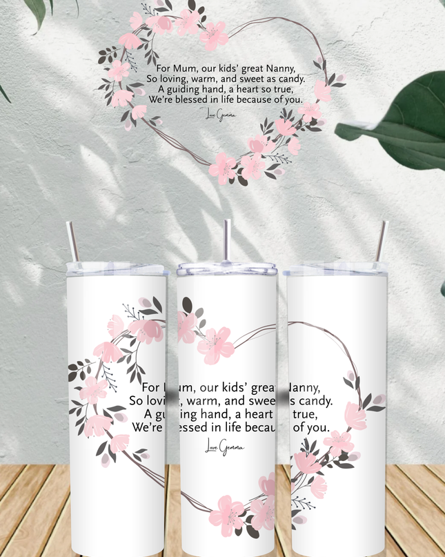 Personalised Mum Poem with Name 20oz Tumbler - Demo Design Gifts