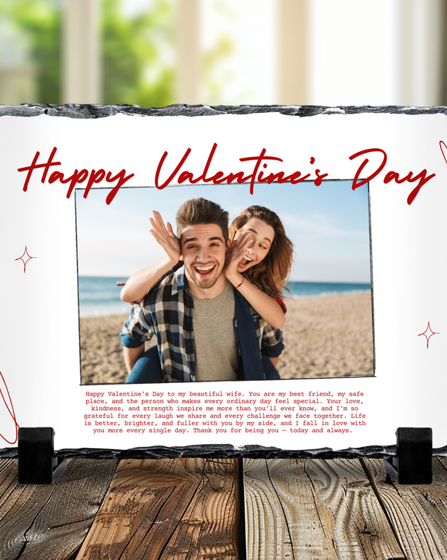 Happy Valentines Day Photo Slate 1 Image and Text