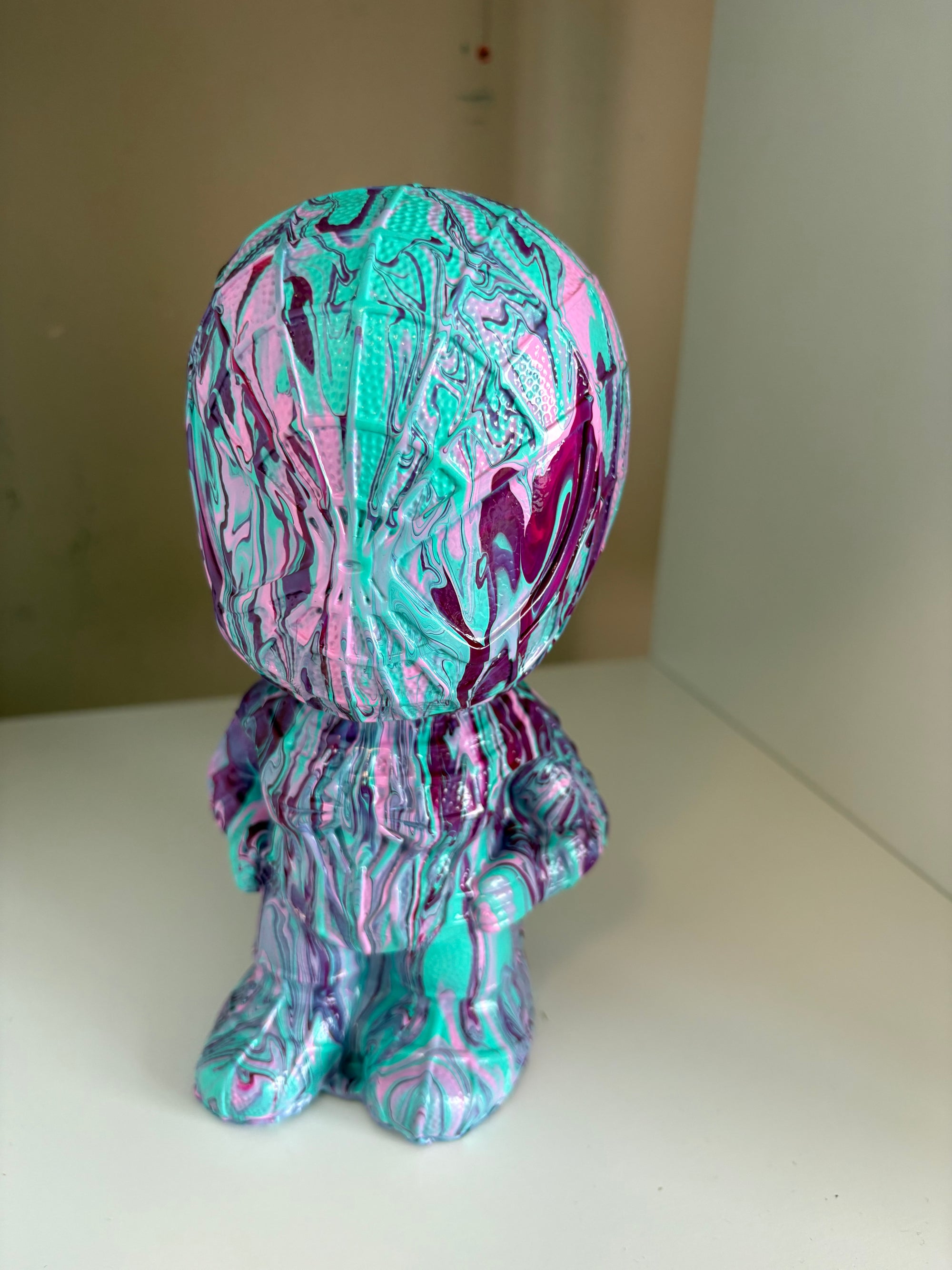 Spider Man Money Box Acrylic Pouring Figure