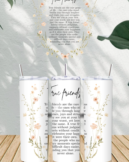 Personalised True Friends Poem 20oz Tumbler - Demo Design Gifts