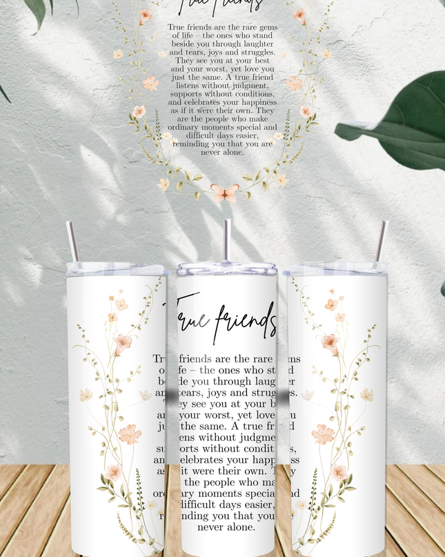 Personalised True Friends Poem 20oz Tumbler - Demo Design Gifts