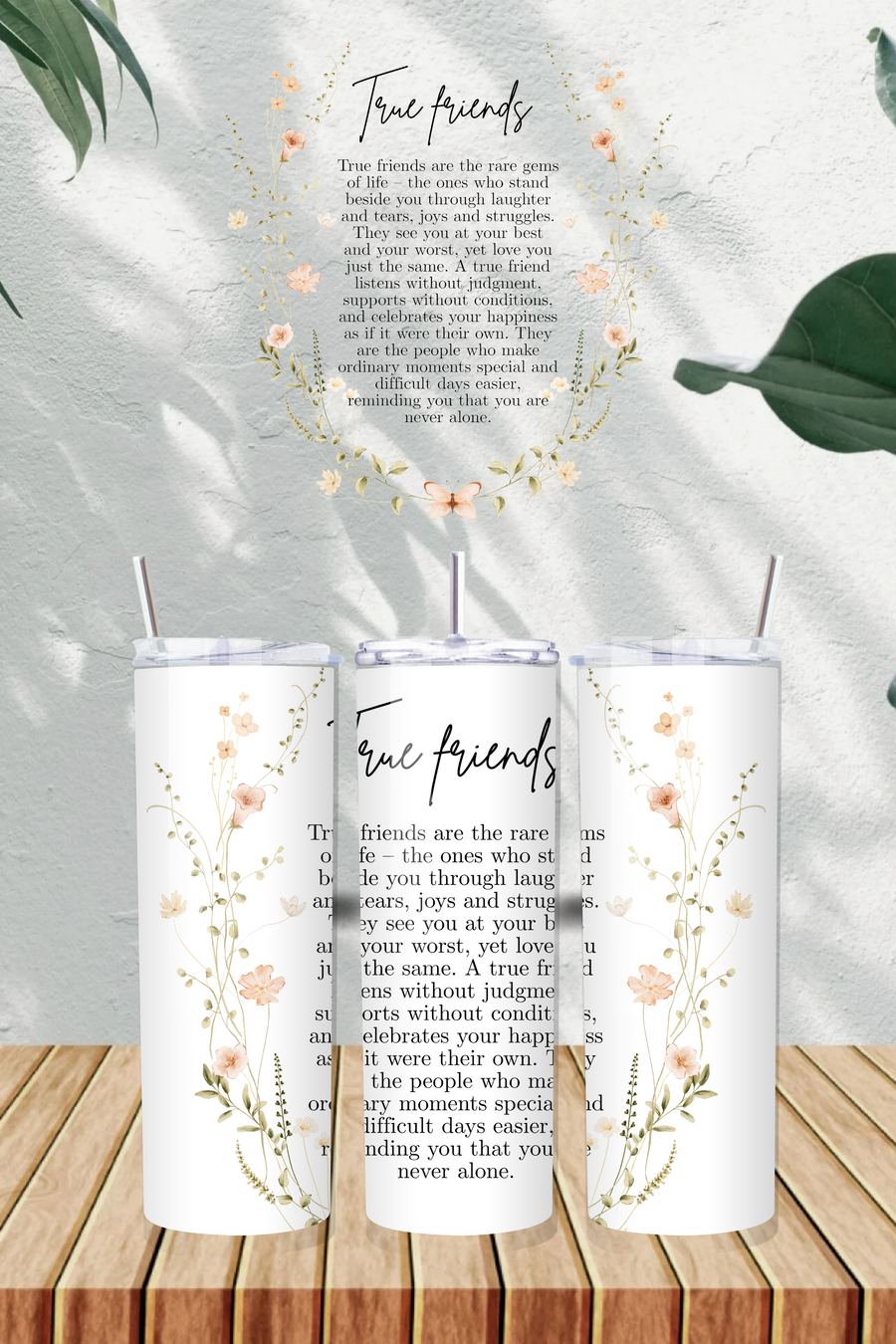 Personalised True Friends Poem 20oz Tumbler