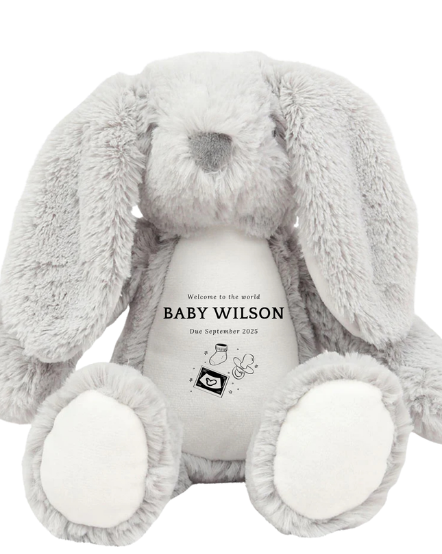 Baby Name and Date Due Bear