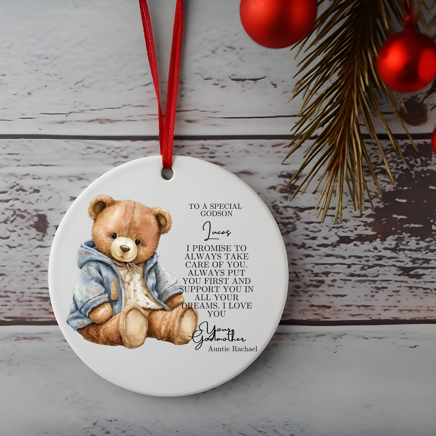 Godson Christening Ornament