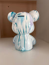 Sitting Down Bear Money Box Acrylic Pouring Figure