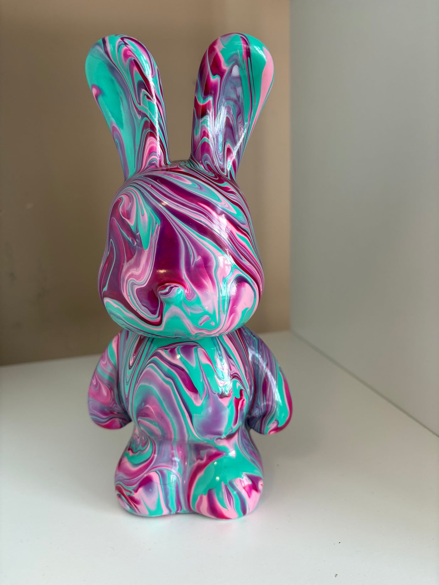 Bunny Rabbit Money Box Acrylic Pouring Figure