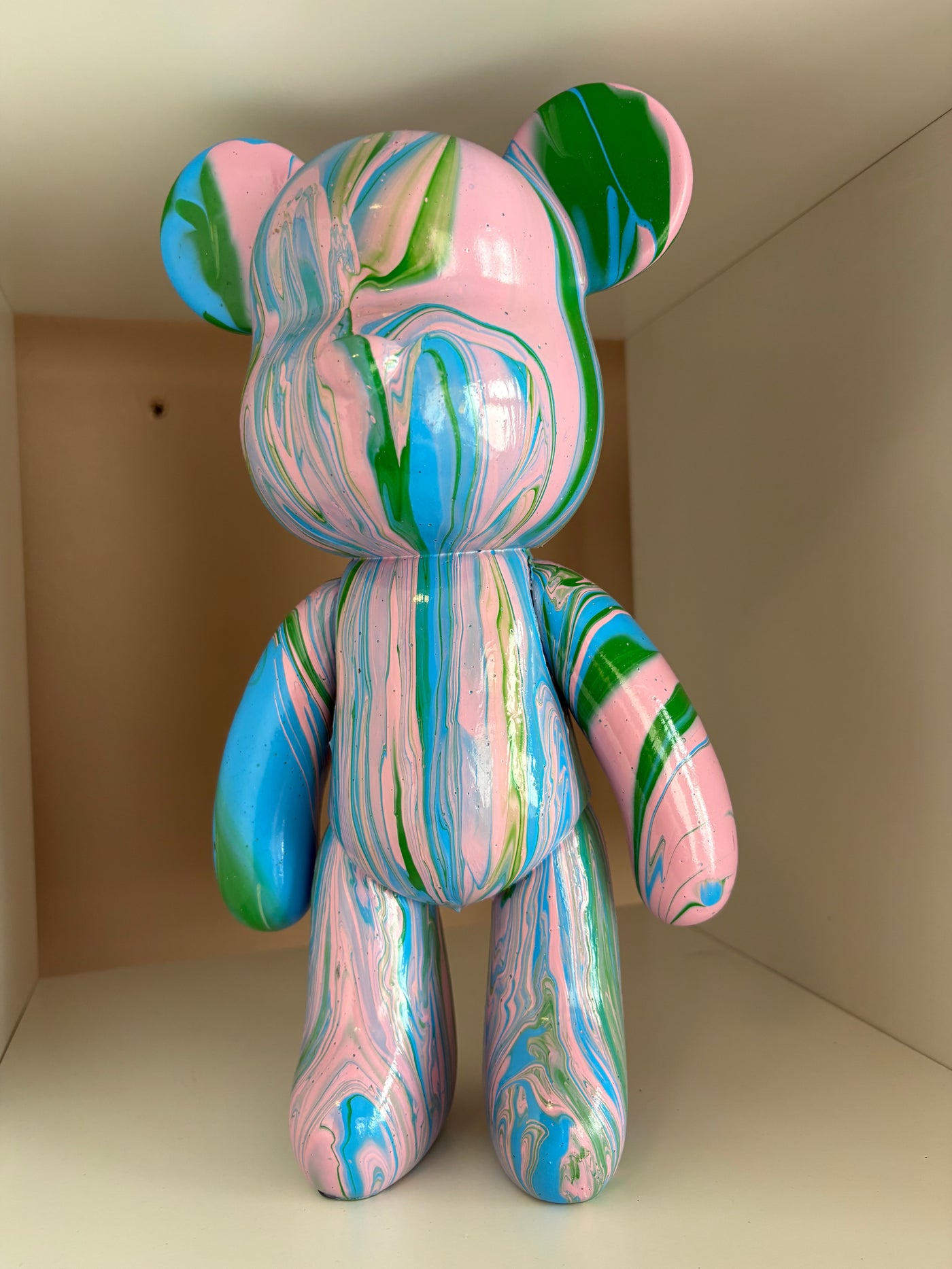 Teddy Bear Acrylic Pouring Figure 33cm