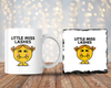 Little Miss Lashes 11oz Mug & 9cm Rock Slate Coaster Set