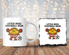 Little Miss Football Mum 11oz Mug & 9cm Rock Slate Coaster Set