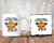 Little Miss Football Mum 11oz Mug & 9cm Rock Slate Coaster Set