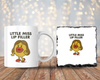 Little Miss Lip Filler 11oz Mug & 9cm Rock Slate Coaster Set
