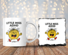 Little Miss ADHD Mug & 9cm Rock Slate Coaster Set
