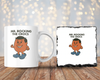Mr Rocking the Crocs 11oz Mug & 9cm Rock Slate Coaster Set