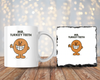 Mr Turkey Teeth 11oz Mug & 9cm Rock Slate Coaster Set