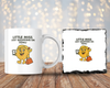 Little Miss Shopping on TEM U. 11oz Mug & 9cm Rock Slate Coaster Set