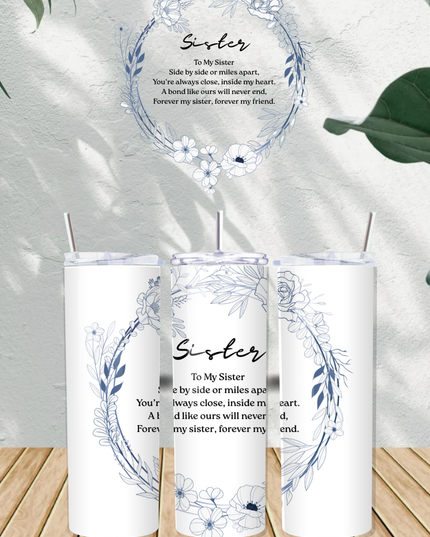 Personalised Sister Poem 20oz Tumbler - Demo Design Gifts