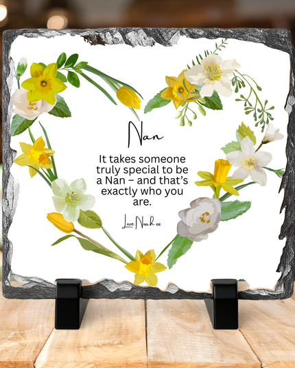 Family Poem Photo Slate with Photo’s 20x20cm - Demo Design Gifts