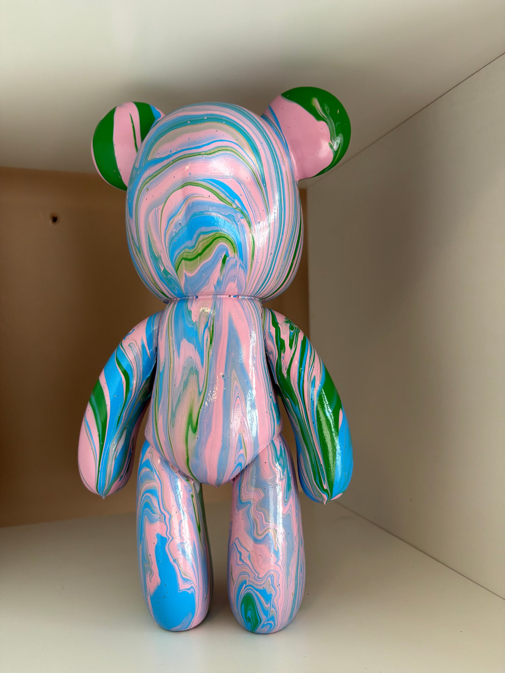 Teddy Bear Acrylic Pouring Figure 33cm