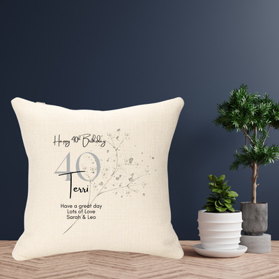 40th Birthday Personalised Cushion