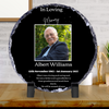 In Loving Memory Circle Design Glossy Finish 15x15cm (Photo and Text)