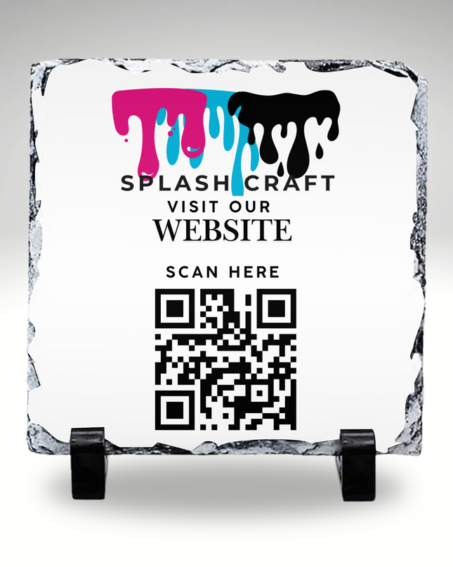 Business Branded Slates with QR Codes - Demo Design Gifts