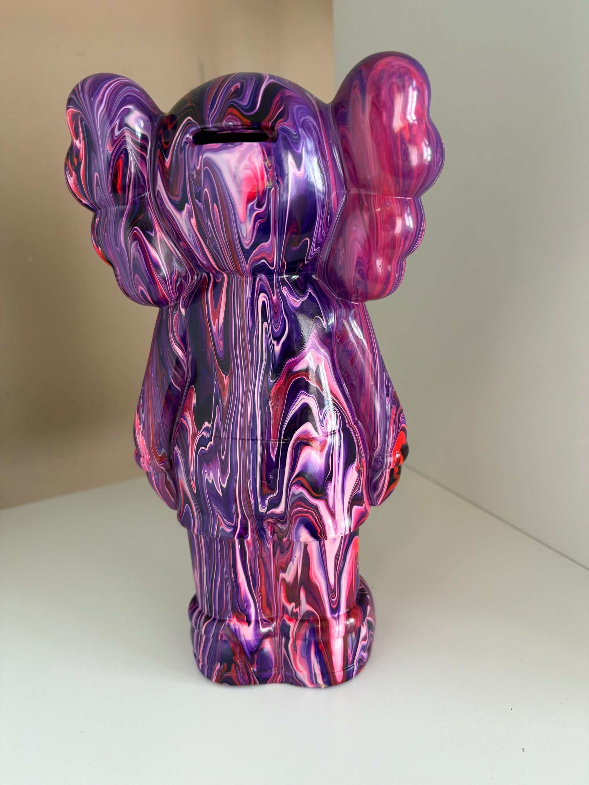 KAWS Bear Money Box Acrylic Pouring Figure 33cm
