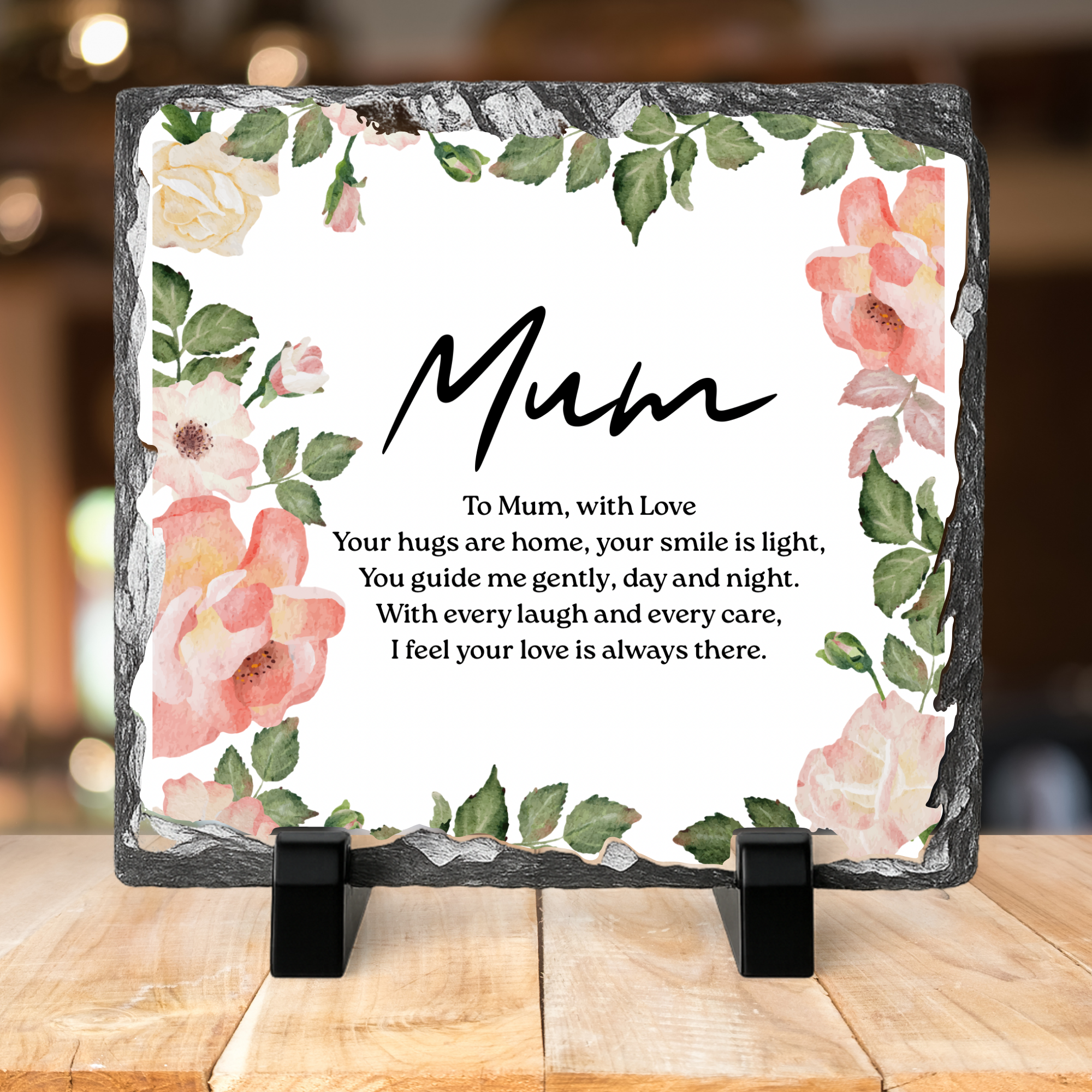 Family Poem Photo Slate with Photo’s 20x20cm