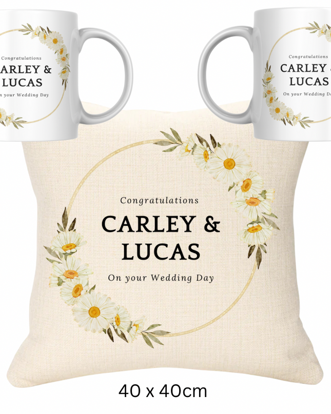 Wedding Bundle - Married Names and Two Mugs - Demo Design Gifts