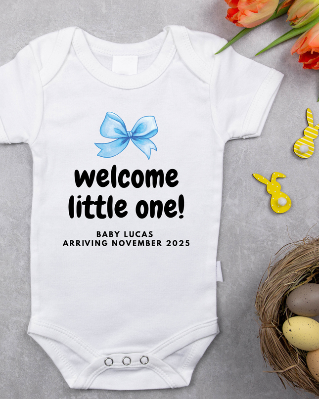 Welcome little one! Baby Grow Personalised - Demo Design Gifts