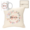 Number & Name 40x40cm Cushion & 11oz Ceramic Mug