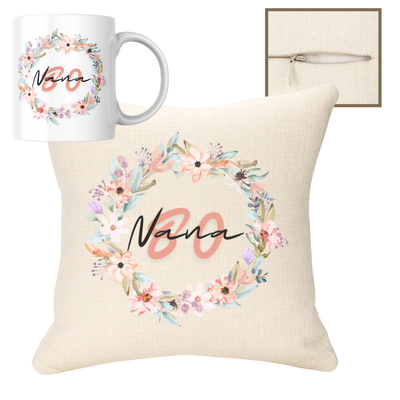Number & Name 40x40cm Cushion & 11oz Ceramic Mug