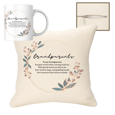 Grandparents 40x40cm Cushion & 11oz Ceramic Mug