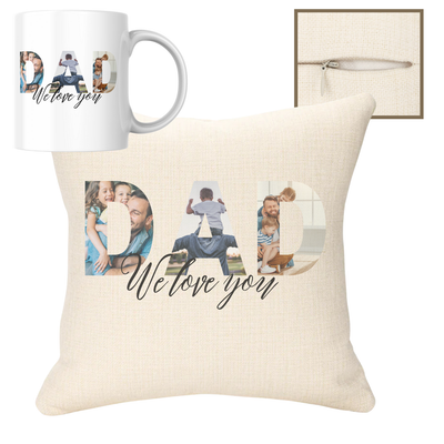 Dad Letters 40x40cm Cushion & 11oz Ceramic Mug