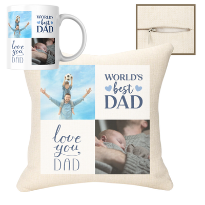 Dad Love 40x40cm Cushion & 110z Ceramic Mug