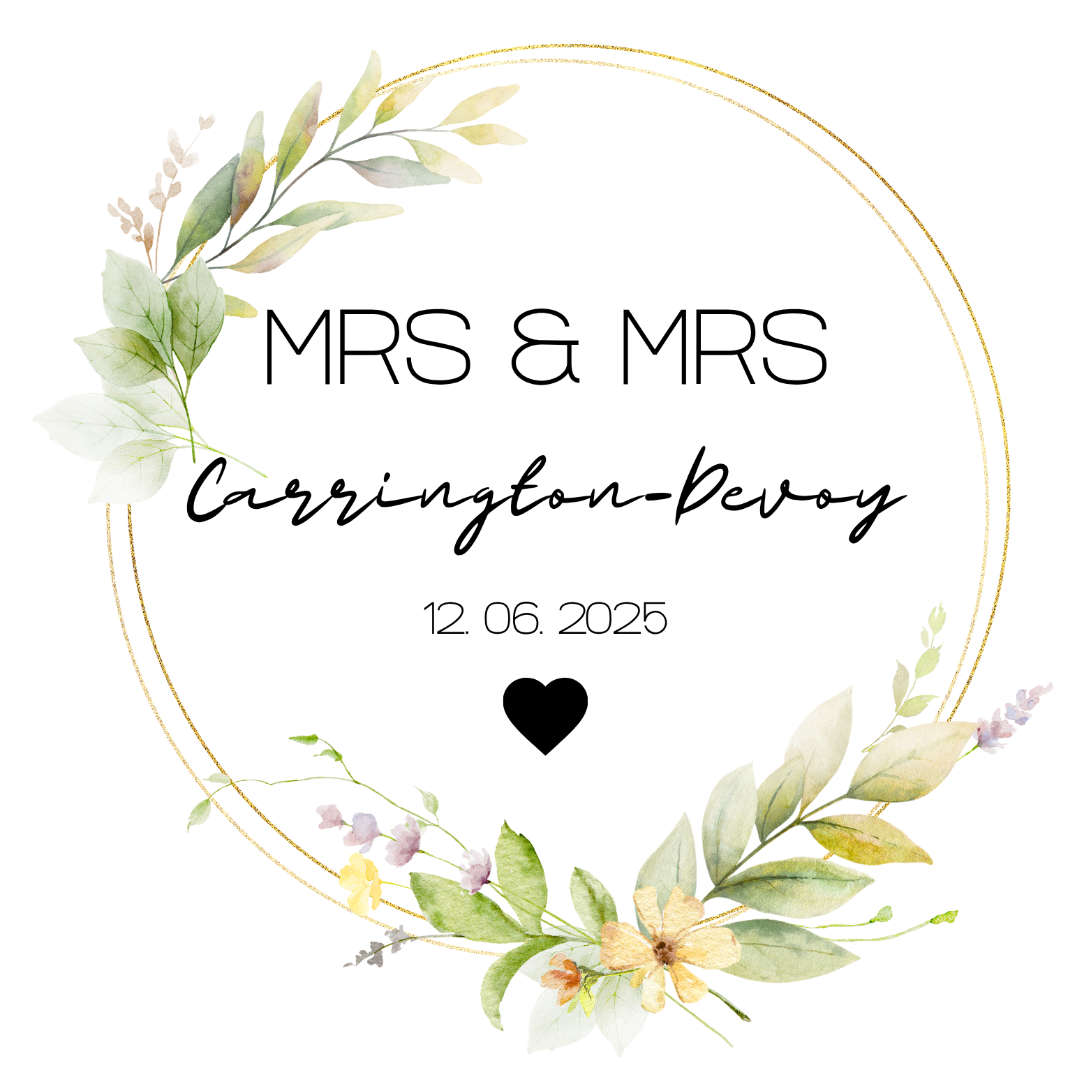 Wedding Name Green Theme 40x40cm Cushion & 11oz Ceramic Mug