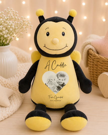 A Cuddle from Grandad in Heaven Heart Version Teddy