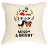 Penguin Merry & Bright Christmas Cushion Personalised