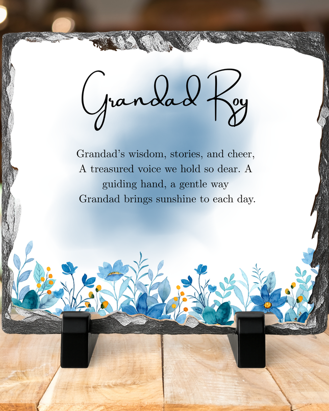 Family Poem Photo Slate with Photo’s 20x20cm - Demo Design Gifts
