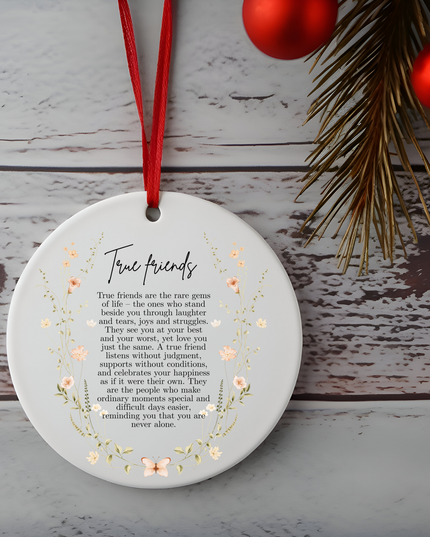 True Friends Poem Ornament - Demo Design Gifts