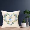 65th Wedding Anniversary Blue Version Personalised Cushion