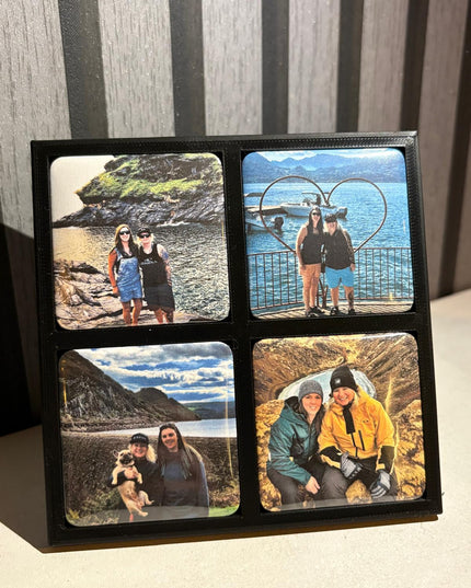 4 Image Frame with Photo Magnet, Multi-Photo Display, Picture Frame, Home Decor, Gift for Family, Magnetic Photo Frame