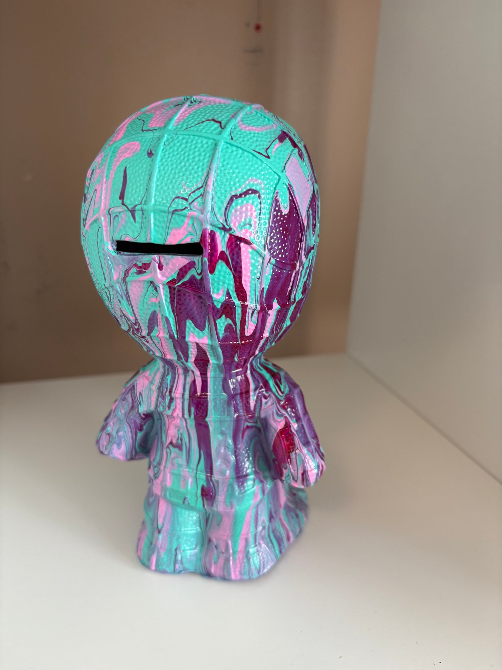 Spider Man Money Box Acrylic Pouring Figure