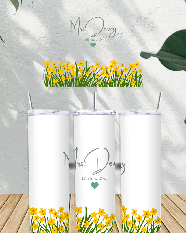 Personalised Name with Date 20oz Tumbler - Demo Design Gifts