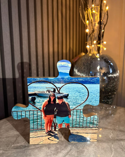 Personalised Jigsaw Photo Plaque 26x18.5cm | Custom Picture Keepsake | Unique Gift